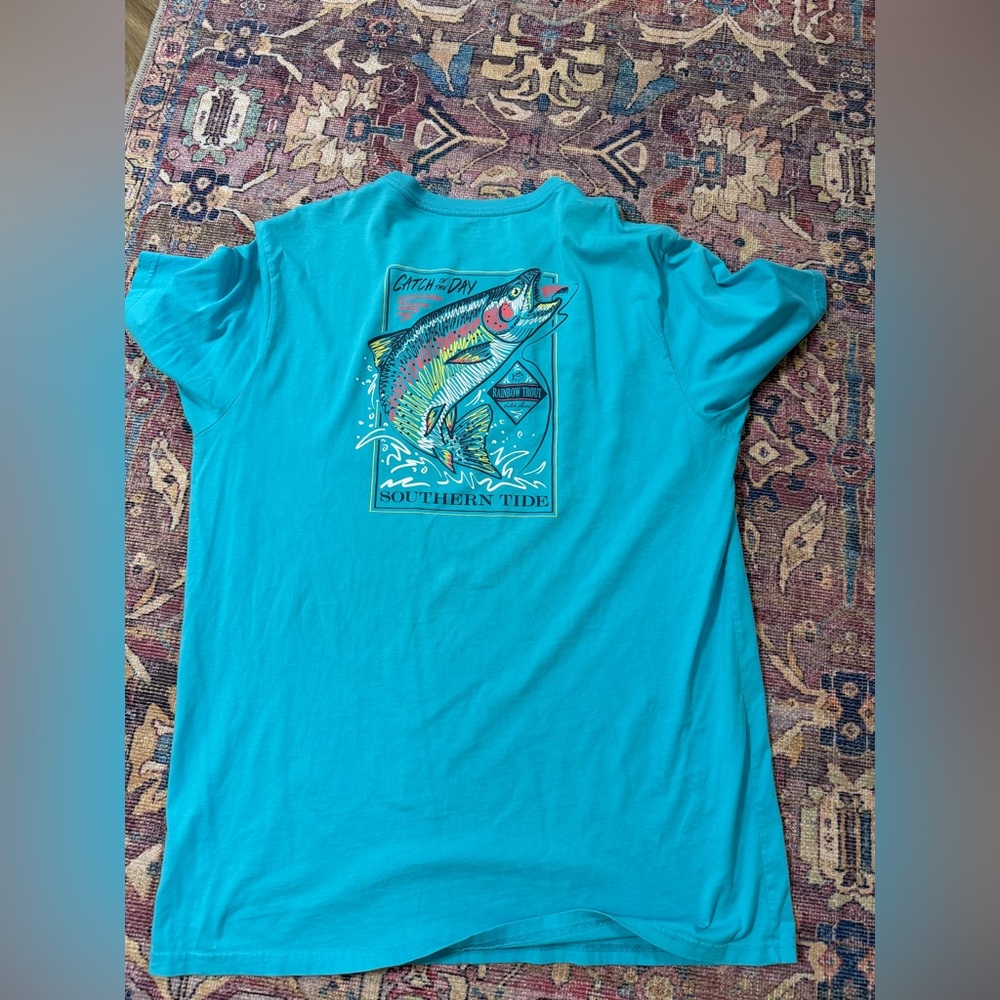 SOUTHERN TIDE Men's Catch Of The Day Rainbow Trout T-Shirt xl extra large